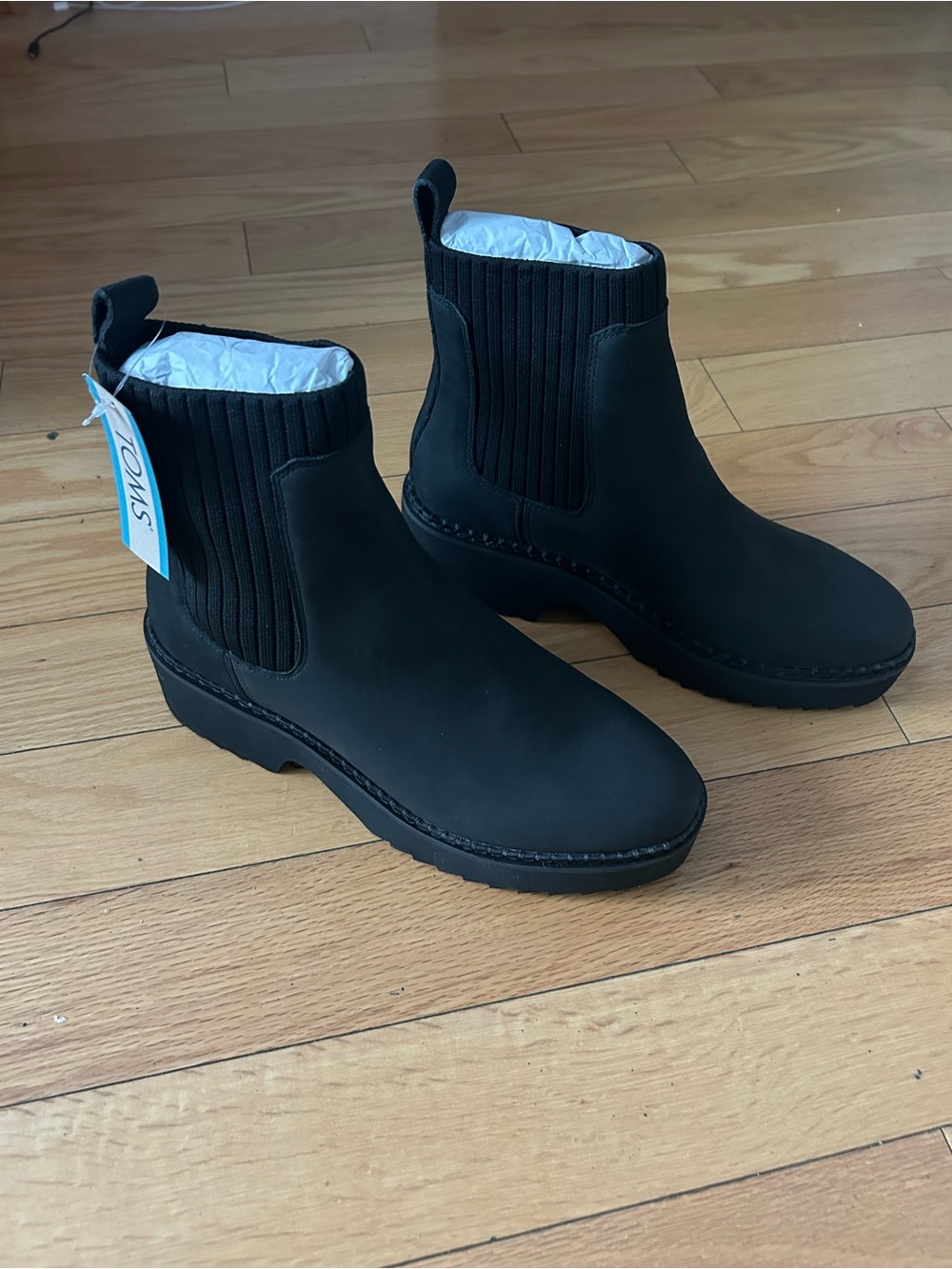 Toms Black Nubuck Booties brand new!